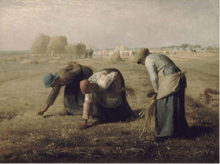 ジャン・フランソワ・ミレーの《落穂拾い》(1857年)