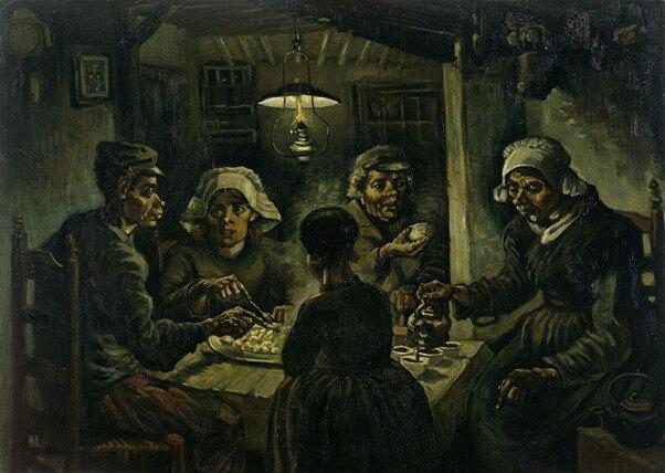 《じゃがいもを食べる人々》(1885年)