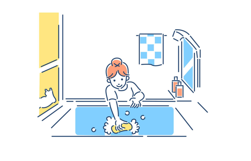 ４．お風呂場のカビ掃除