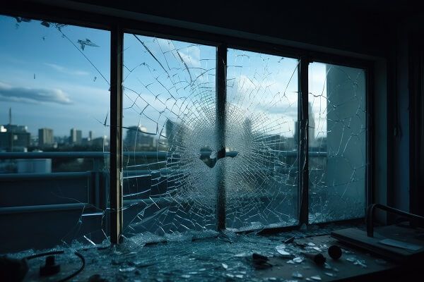 台風で窓ガラスが割れた時に注意すること！