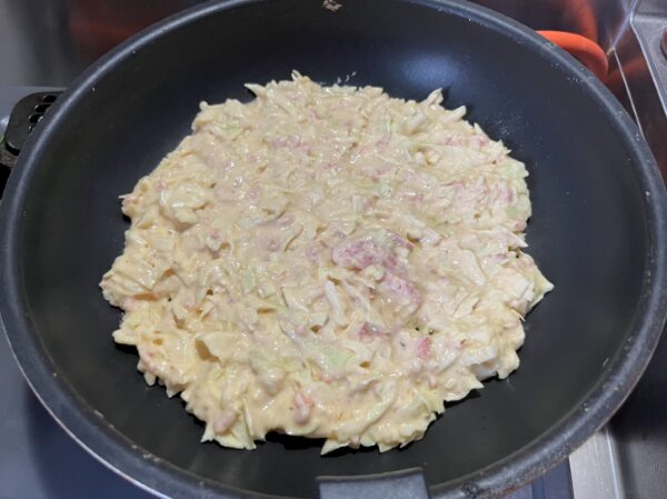 残り野菜でボリューム満点お好み焼き