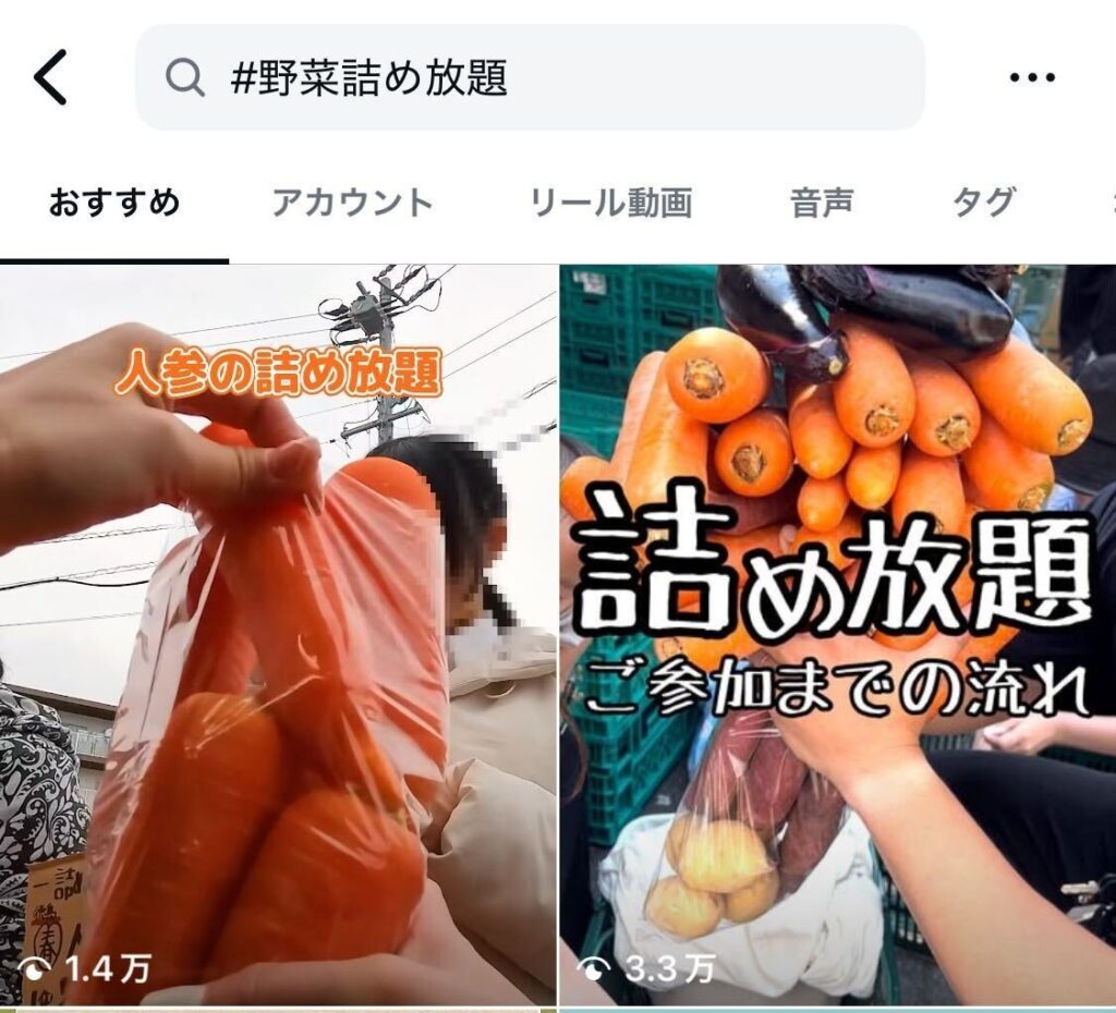 InstagramなどSNSでも情報豊富！「野菜 詰め放題」で最新イベントを探そう